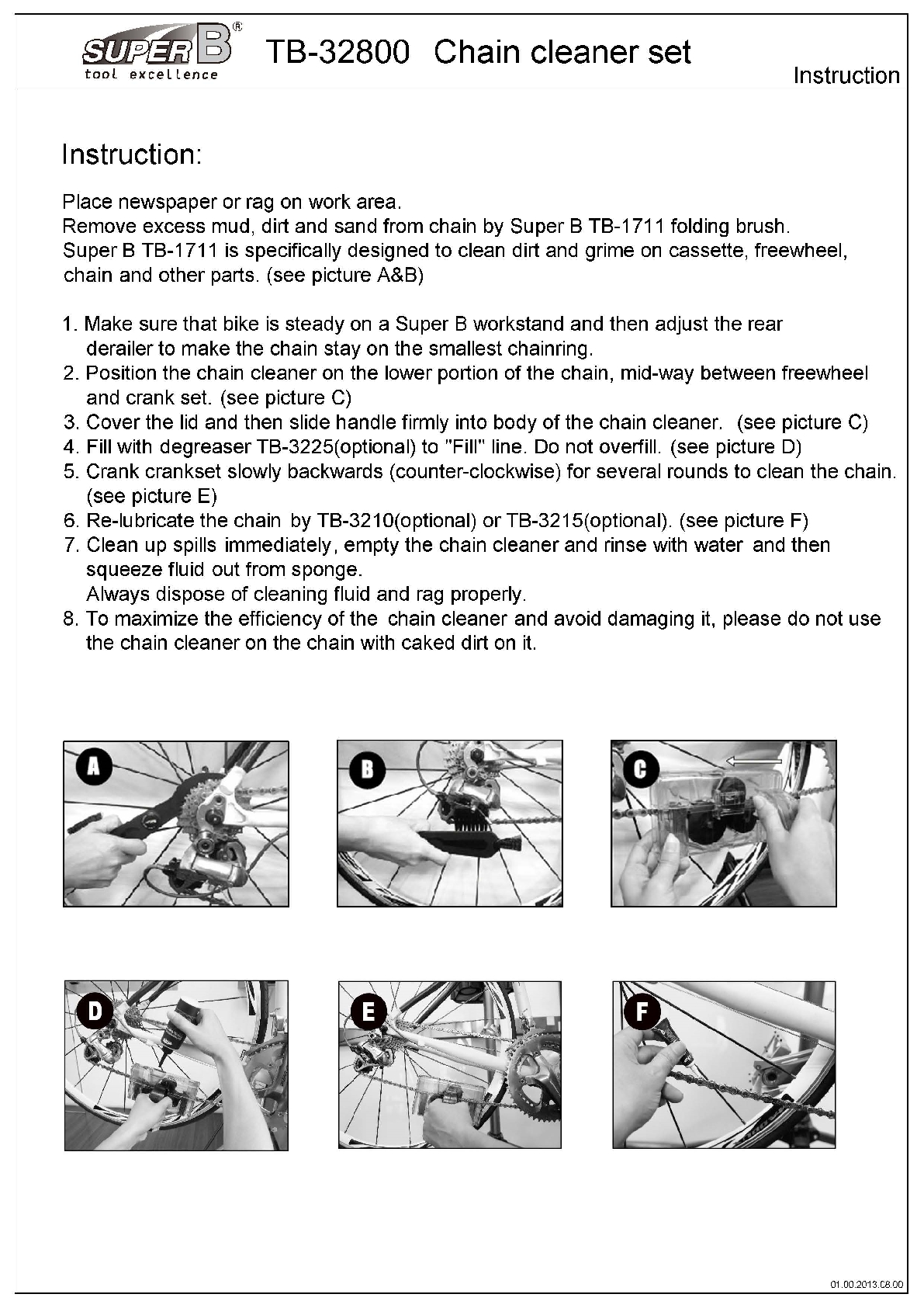 Super B  TB-32800 Bike cleaning set