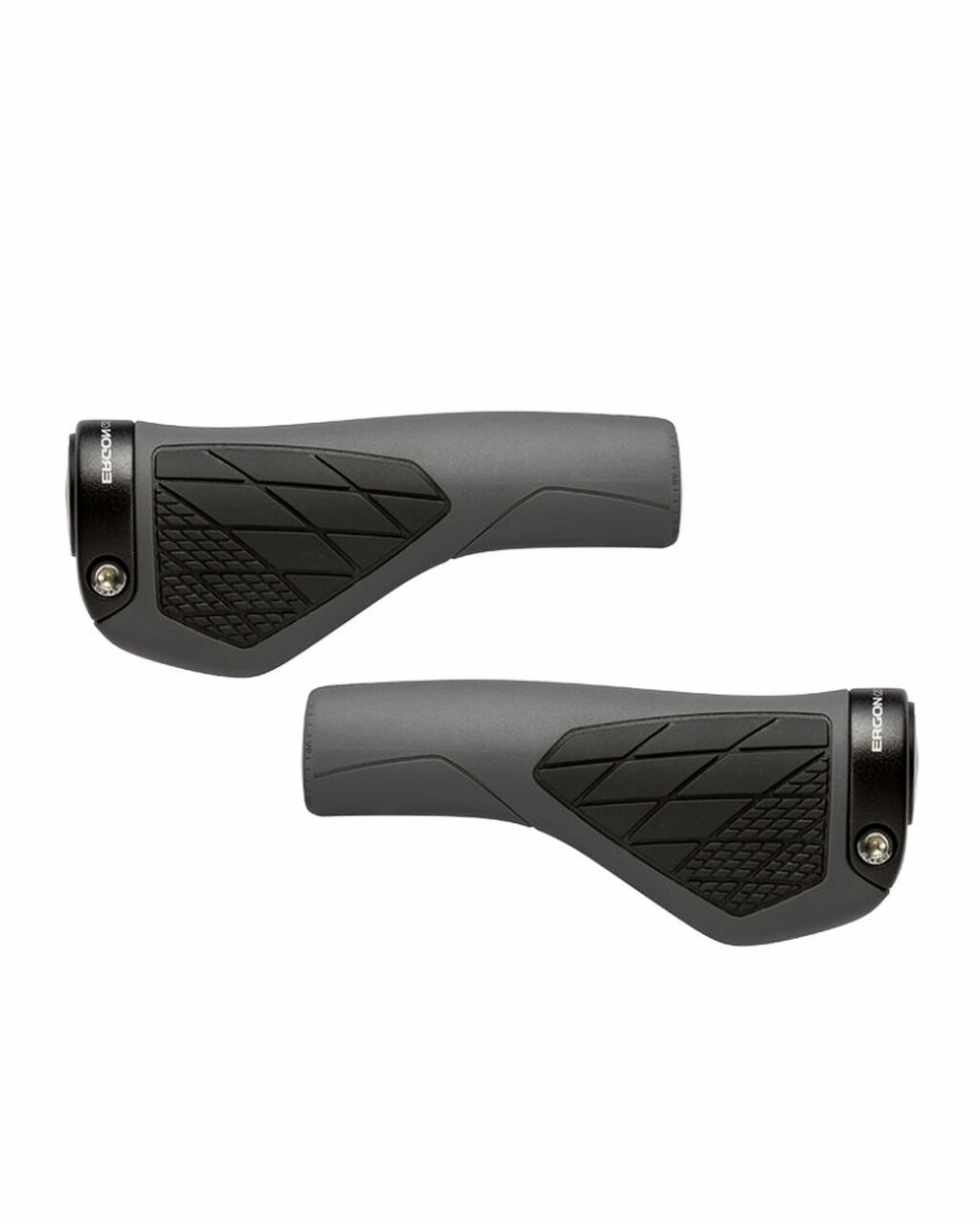Ergon GP4 Ergo Lock-On Handlebar Grips With Bar End – Black/Grey, Trekking/Hybrid Bike, EG424-10065