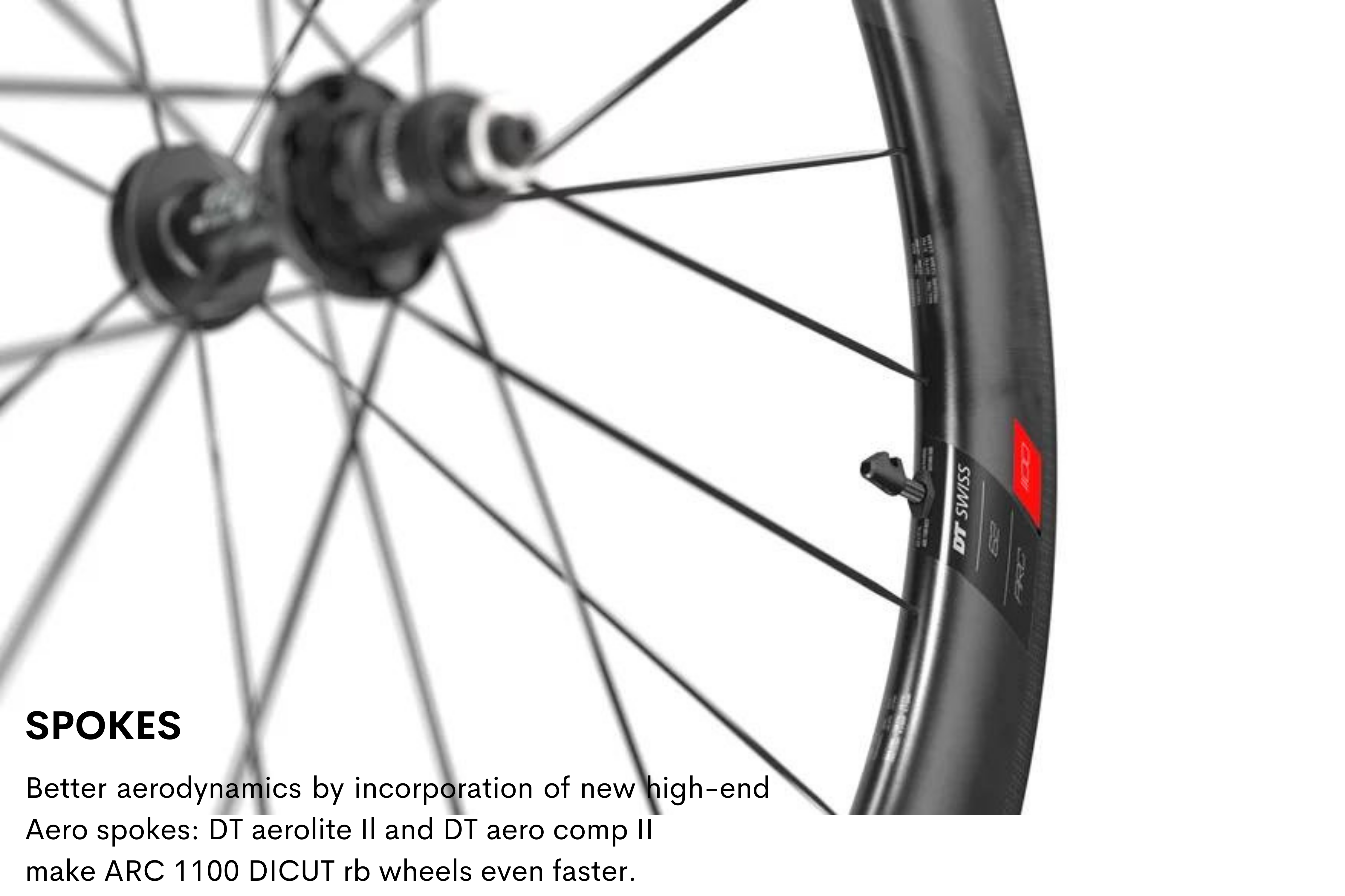 Roue Avant Carbone DT Swiss ARC1100 Dicut 80 - 28 Pouces, Jante 17mm, Axe 100/5mm QR, Pour Vélo De Route