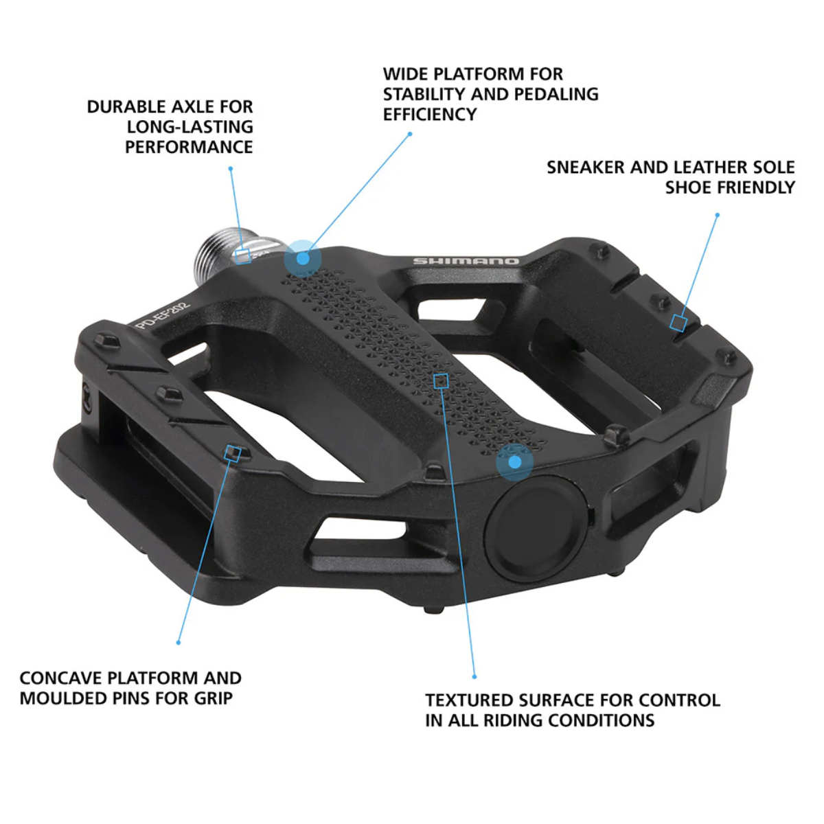 Shimano EF-202 Flat Pedals