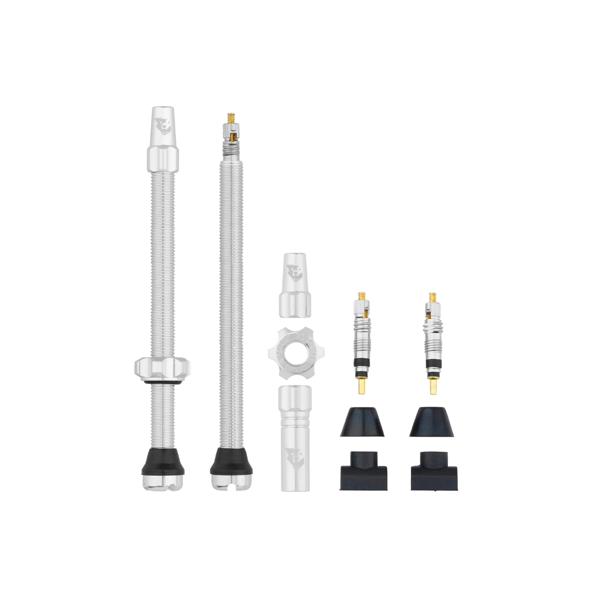 Wolf Tooth Tubeless Presta Valve Stem Kit 80mm – Raw Silver